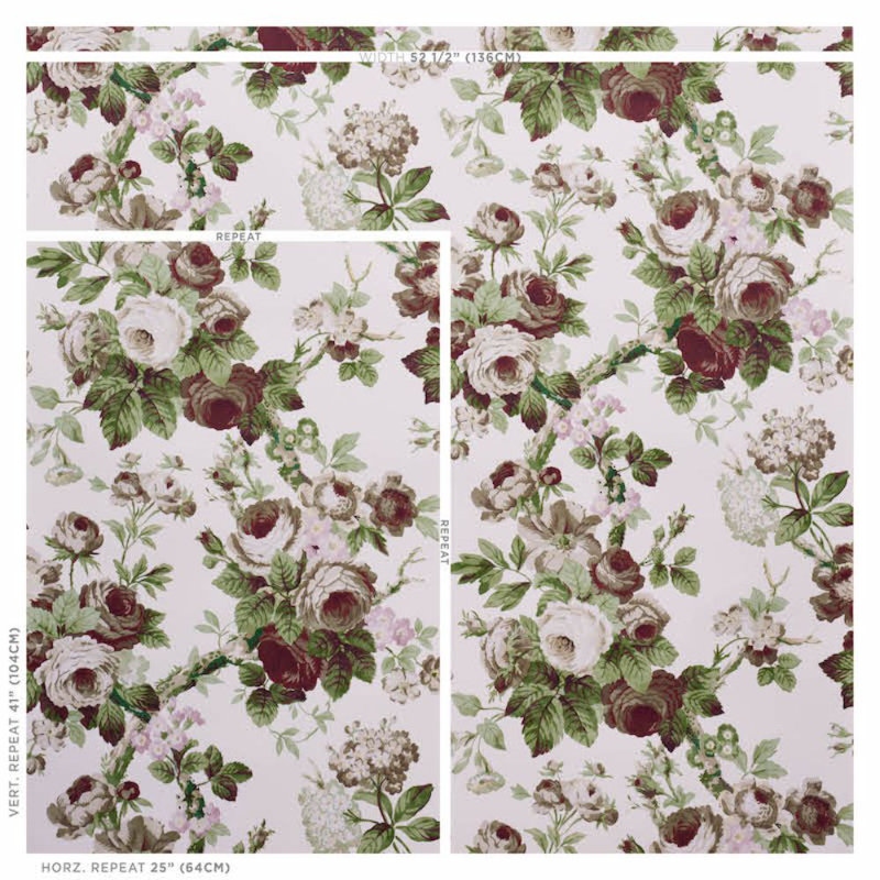Nancy Floral Wallpaper, Grisaille