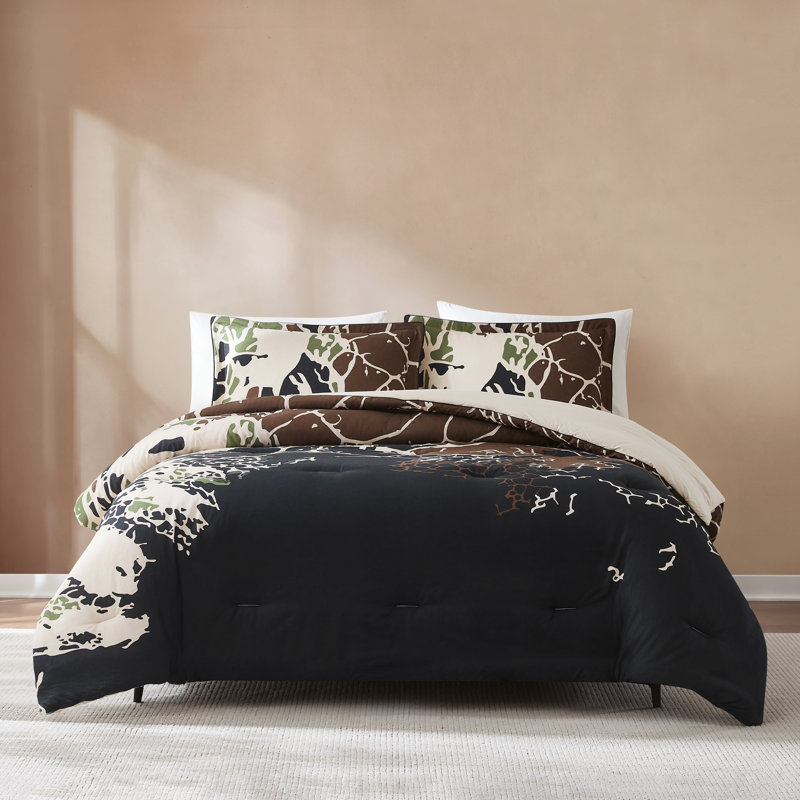 Threaded Roots Linen Blend Comforter Set Brown/Neutral 3 Piece Set King, King Comforter + 2 King Shams