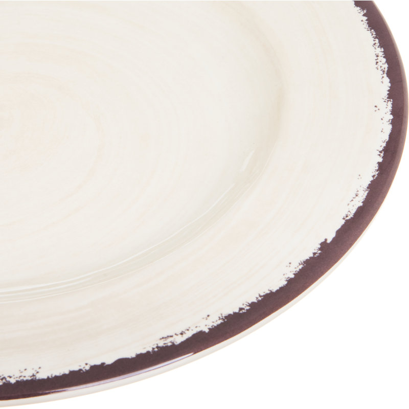 Assiette plate en mélamine 11 po - crème douce