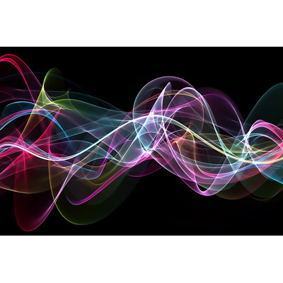 Abstract Multicolored Waves by Iscatel57 - Wrapped Canvas Print