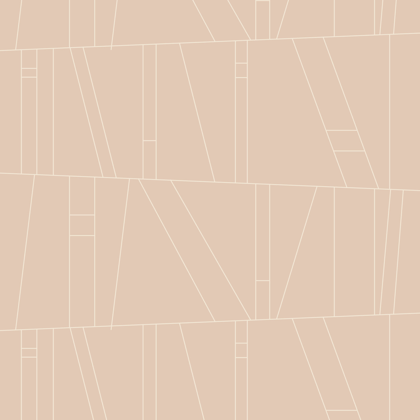 Kazi Geometric Peel & Stick Wallpaper, Peach, Non-pasted