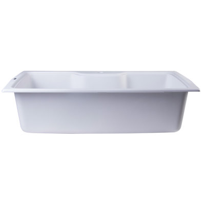 34.63'' L Single Bowl Granite Kitchen Sink
