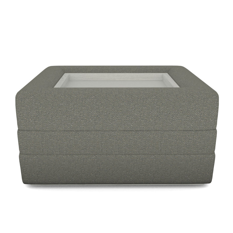 Boyden Ottoman with Wood Tray, Casa Blanca, Nomad Slate
