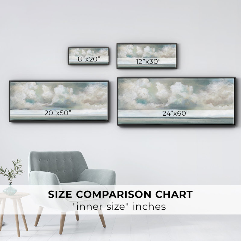 Cloudscape Vista I- Framed Canvas, 20" H x 50" W