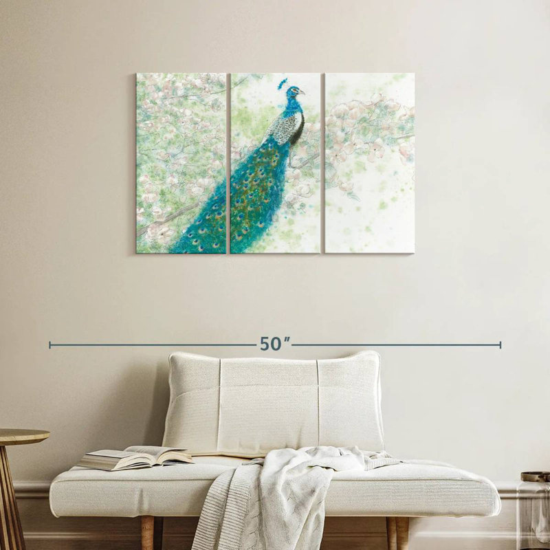 Brampt Spring Peacock I, 24" H x 38" W