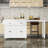 Kitchen Island with Extendable Dining Table, 4-Door Cabinet, 2 Drawers and Spice Rack-1580786872