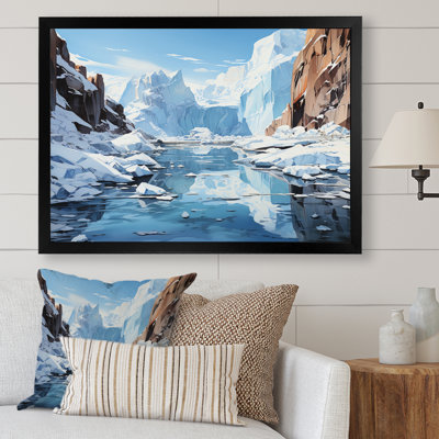 Bairo Antarctique, bord abstrait I, reproduction sur toile