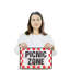Enseigne en plastique 11 po x 17 po Picnic Zone-119523412