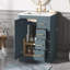 Élégant meuble-lavabo peu encombrant avec lavabo en céramique et beaucoup de rangement pour les petites salles de bain et un décor moderne.-1689190814