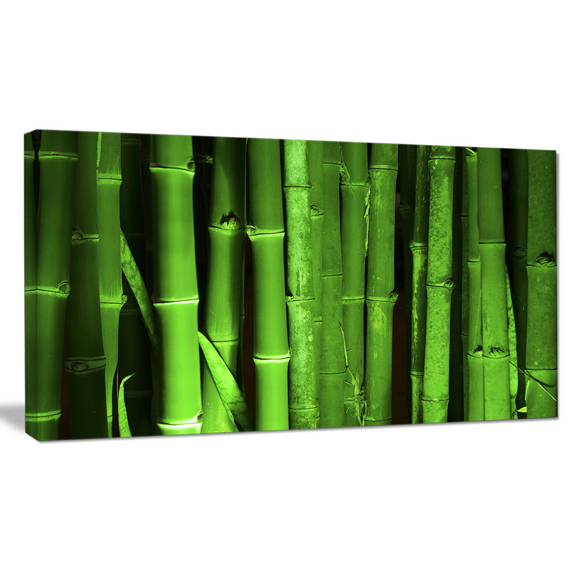 «Green Bamboo Forest», reproduction de photo sur toile tendue, H 16 po x l 32 po x P 1 po