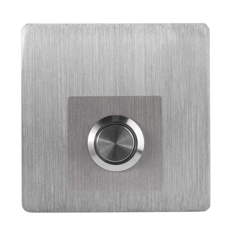 Bouton de sonnette, H 2,36 po x l 2,36 po x P 0,16 po