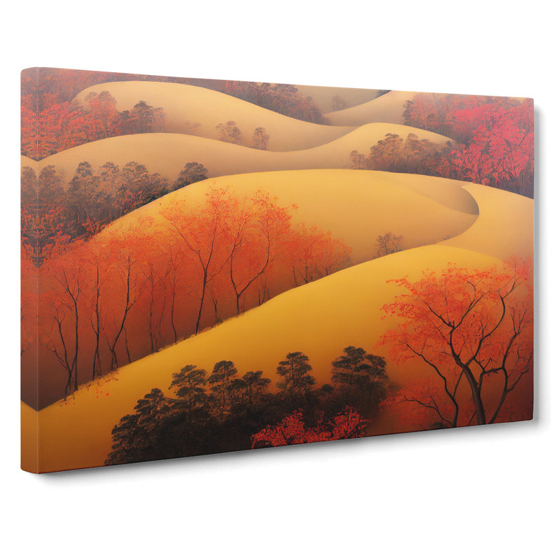 Autumn Meadow Landscape Vol.4 - Wrapped Canvas, 35cm H x 50cm W x 3cm D