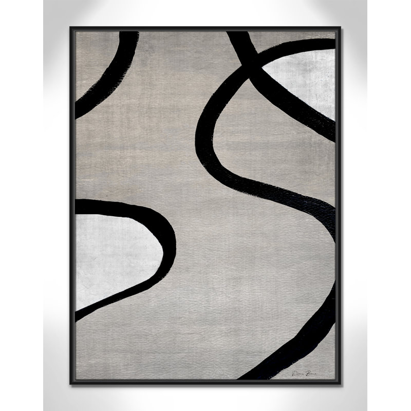 Simplicité - Toile à cadre flottant, Toile avec cadre noir, H 41,5 po x l 31,5 po x P 2 po