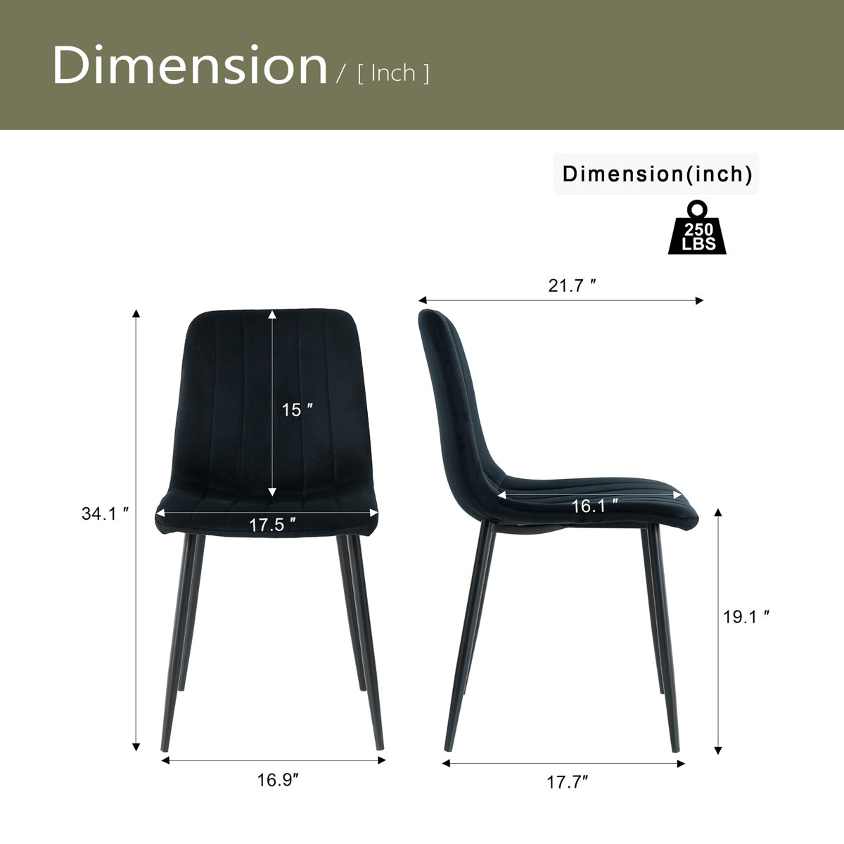 Photo inspiration: Gallery Detail: Mercer41 Indoor Velvet Dining Chair Modern Kitchen Dining Chair With