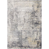 Nikhil Square Abstract Gray Area Rug