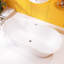 Baignoire de trempage autoportante en acrylique 67 po avec drain chromé-115660081