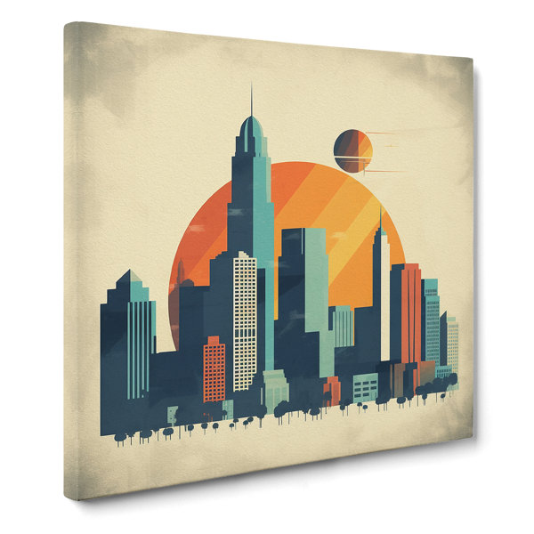 City Skyline Mid Century Decor