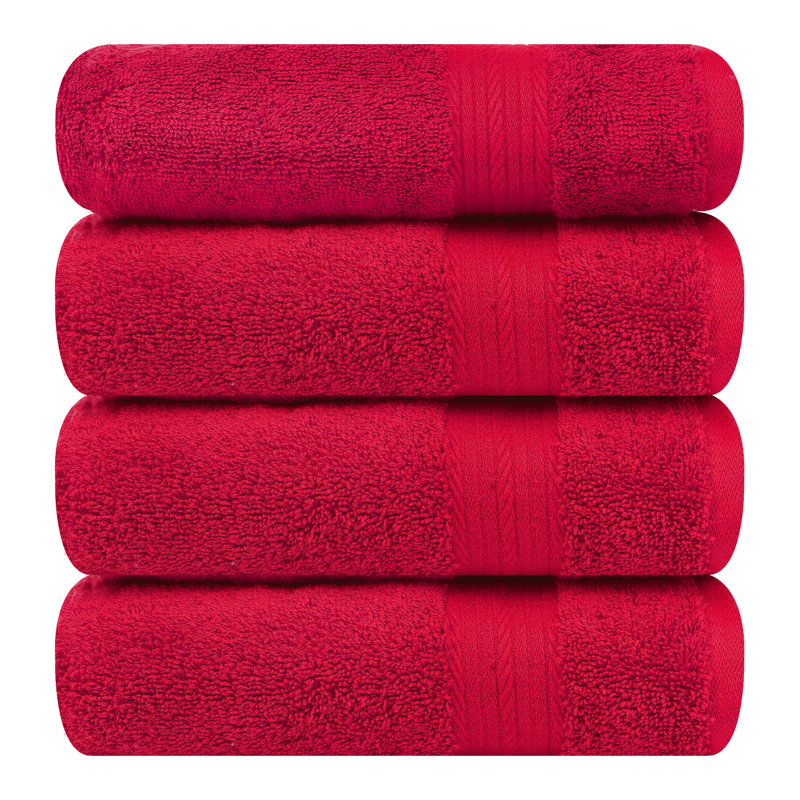 Luxurious Purple Cotton Bath Towel Set of 4