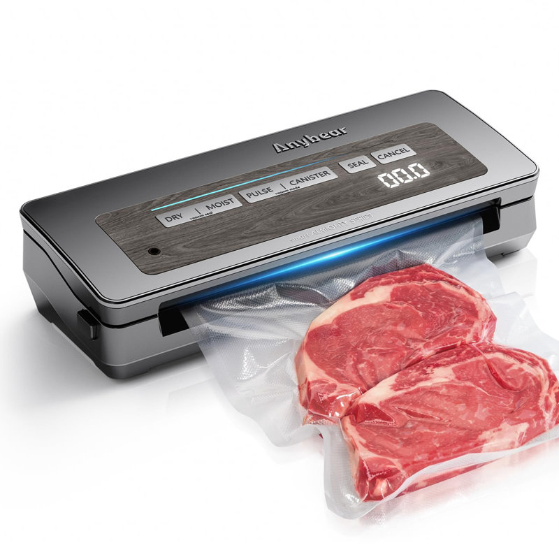 Machine à emballer sous vide 90kpa 120w avec coupeur intégré, compte à rebours numérique et 2 rouleaux de sacs
