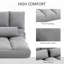 Canapé pliant, dossier et appui-tête réglables avec 2 coussins, gris, peu encombrant, chaise de lit pliable à support solide, fabrication
