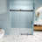 56" - 60" W X 76" H Frameless Soft-Closing Single Sliding Shower Door, 1/4" (6Mm) Tempered Glass With Explosion-Proof Coating Via Express Delivery-123404388