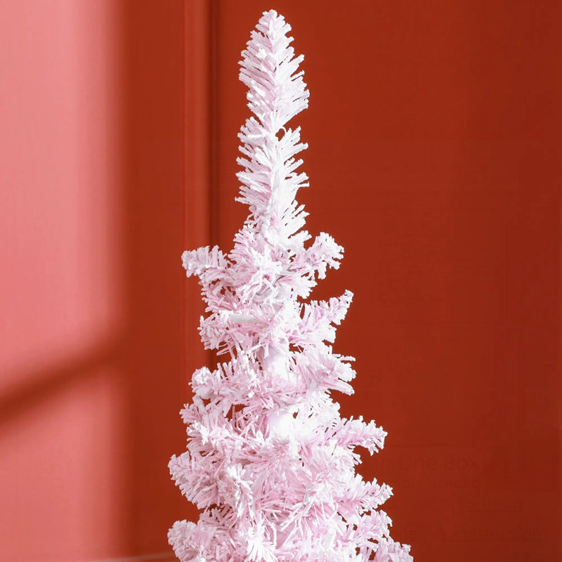 Arbre de Noël 5 pi avec lumières à DEL blanc chaud, installation et rangement faciles, pour les espaces compacts, H 5 pi