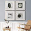 Moderniste Neutre I - ensemble de 4 impressions sur toile encadrées-1470689797-1470689803