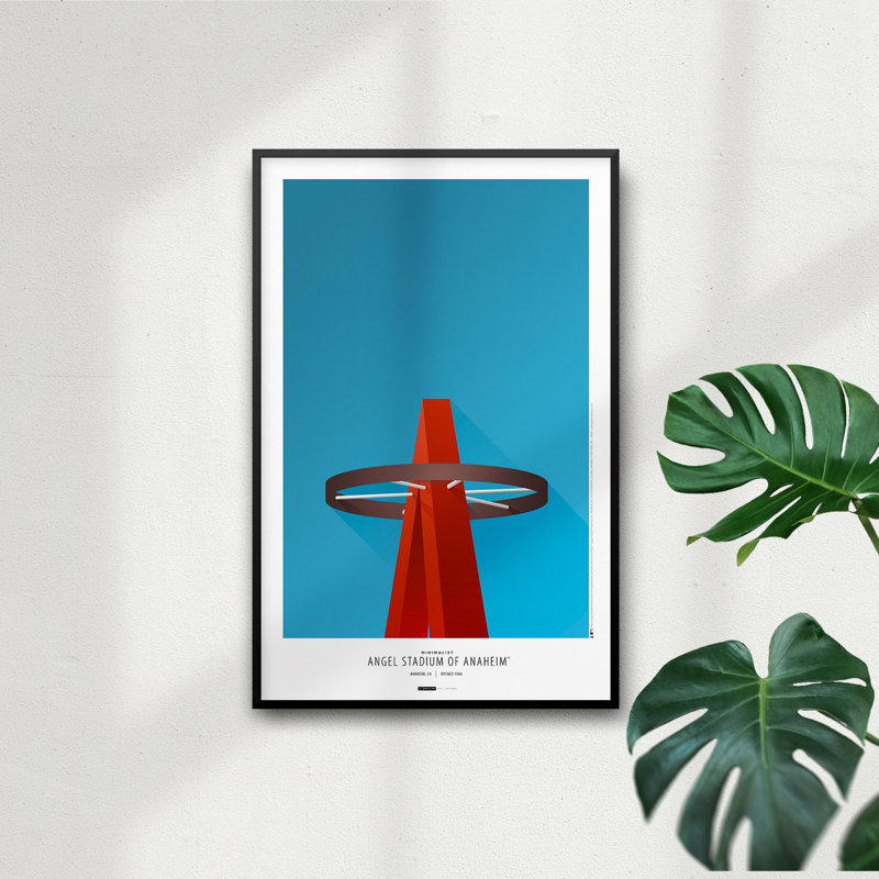 «Minimalist Angel Stadium» par S. Preston, impression sur toile non encadrée