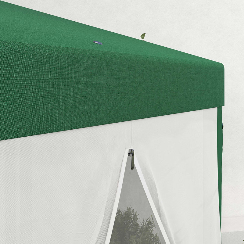 Tente de réception d'extérieur 13 pi x 11 pi Outsunny, Vert