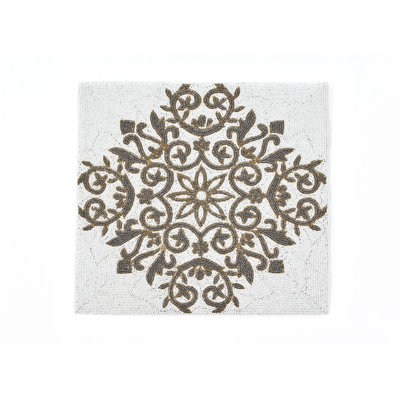 White Flower Square Placemat
