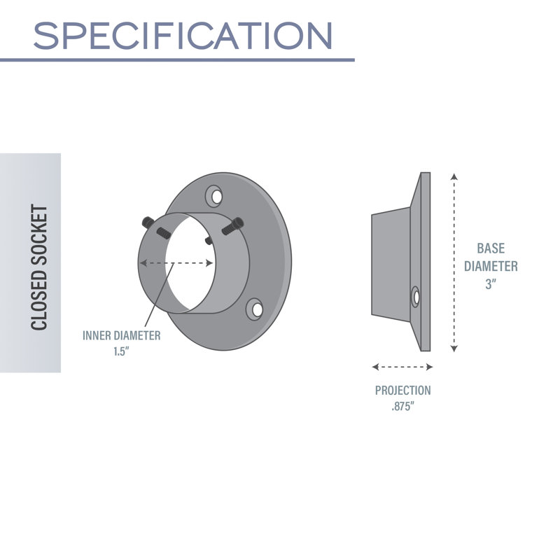 Tringle à rideaux simple réglable 1,5 po Rushaun, 28 po à 48 po, Nickel satiné
