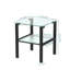 Table à thé en verre transparent à deux couches, polyvalente et élégante pour toute pièce.