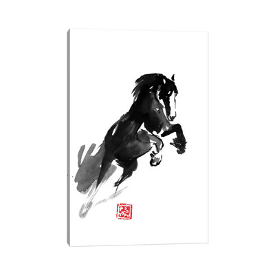 Jumping Horse by Péchane - Wrapped Canvas Painting