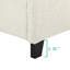 Grand lit plateforme tapissier Boucle