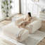 Velours côtelé de 75 pouces avec repose-pieds amovible, aucun assemblage requis, doux et délicat pour la chambre à coucher du salon, ensemble de chaise longue moelleuse, canapé-lit moderne fabriqué à la mode