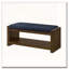 Banc de rangement à structure en bois avec coussin amovible, tablette inférieure-562065946