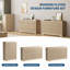 Commode moderne à 8 tiroirs avec plateau en bois - Commode de rangement au plancher