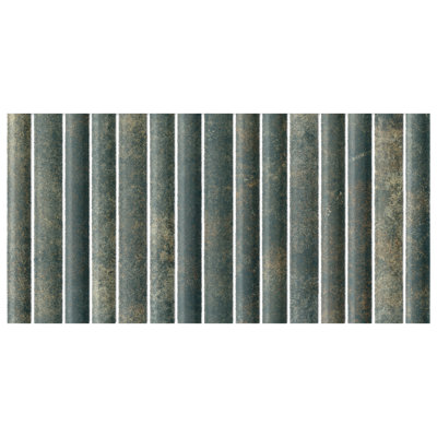Rubik 5-7/8"x11-3/4" Fluted Ceramic Wall Tile