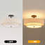 Plafonnier semi-encastré 3 lumières en lin tambour moderne-901382556