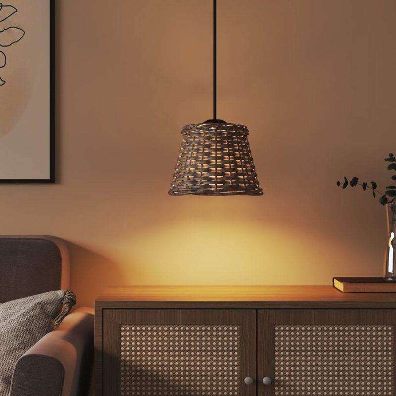 Chira Pendant Shade, Brown, 12cm H x 15cm W x 15cm D