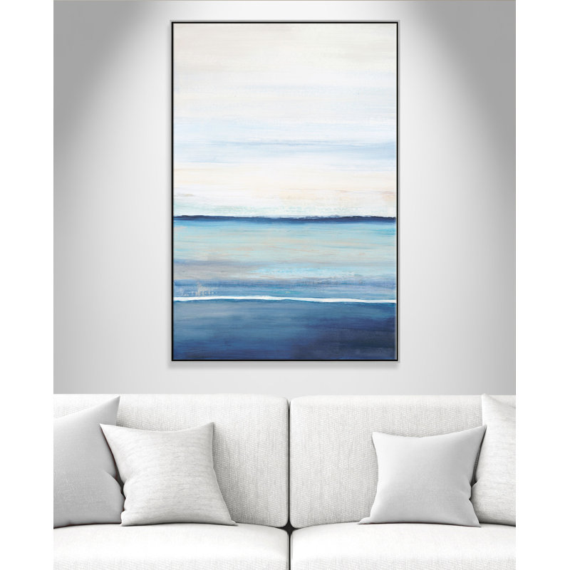 Emmit Distant Whispers - Cadre flottant, reproduction d'art sur toile, Cadre argenté, H 61 po x l 41 po x P 2 po