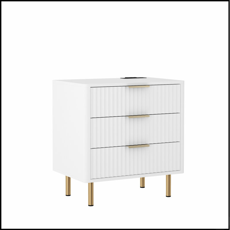 Table de chevet intelligente avec veilleuse à commande vocale et station de charge, parfaite pour les chambres à coucher modernes et la commodité.