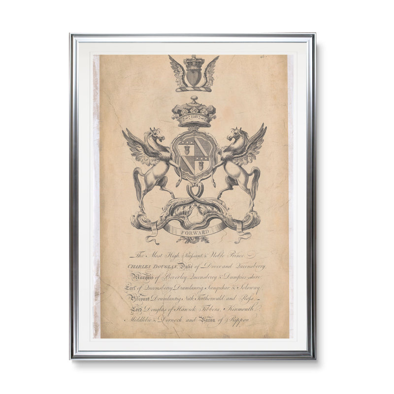 «Peerage of England IV», art textuel, H 24 po x l 20 po x 1,5 po, Cadre argenté
