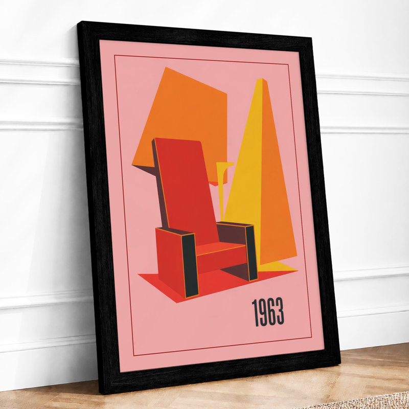 Stacked Forms 1969 Geometric - Print, A1 - 84.1 x 59.4 cm, Black