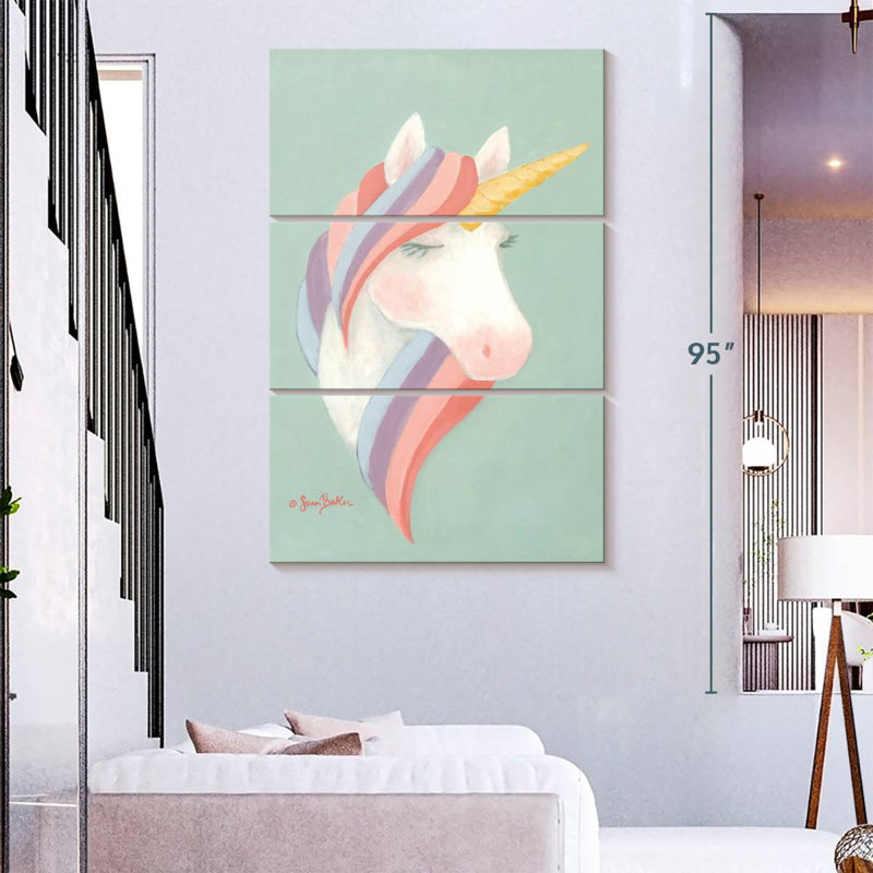 Brampt Pastel Unicorn, 74" H x 48" W