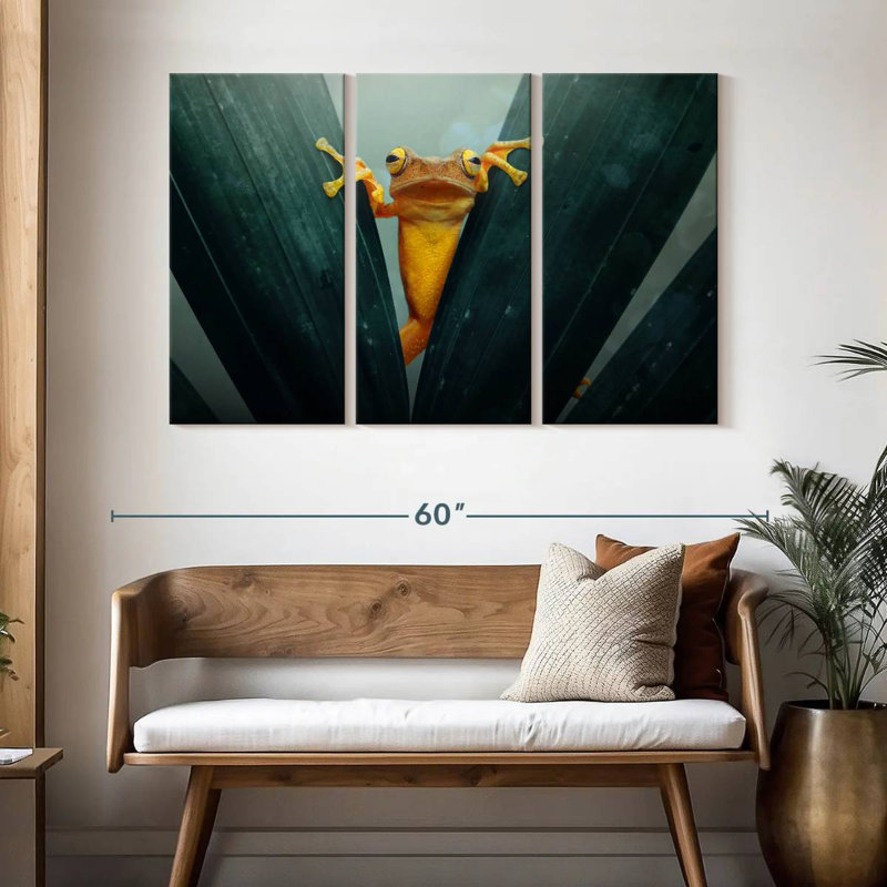 Brampt Yellow Frog, 32" H x 50" W