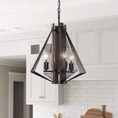 Luminaire suspendu noir 4 lumières