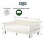 Lit de jour rembourré en velours beige Elena