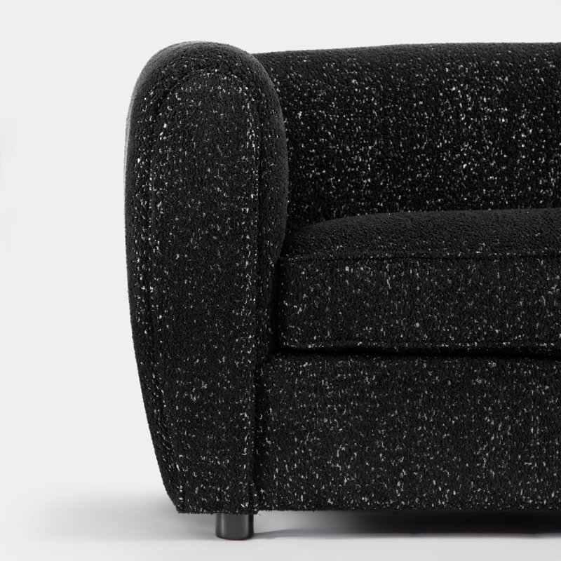 Celal Upholstered Armchair, Black 100% Polyester