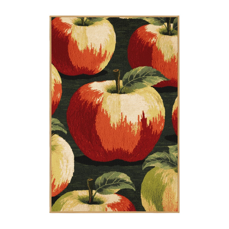  Tapis lavable avec pommes et pommes Honeycrisp, Rectangle 7 pi x 9 pi